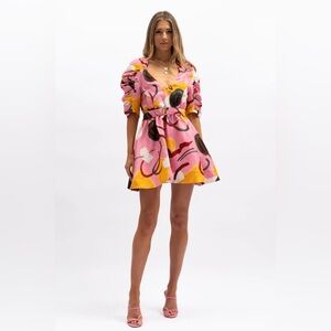 Aureta Studio Frida Dress In Artist's Canvas